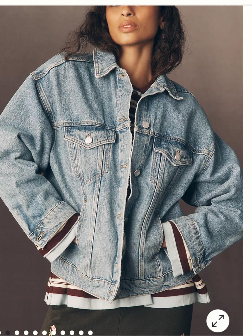 PILCRO Anthropologie The Weston Boyfriend oversized Jean jacket size medium - Picture 13 of 16